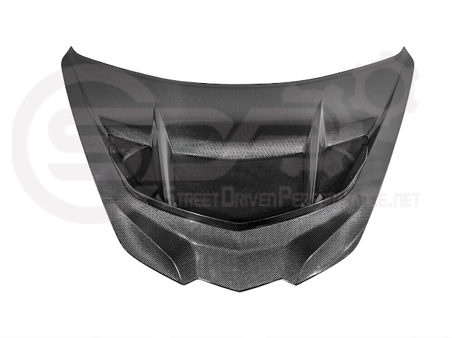 2020-PRESENT CHEVROLET CORVETTE C8 | ZR1 REPLICA STYLE DOUBLE SIDED CARBON FIBER FRONT VENTED HOOD